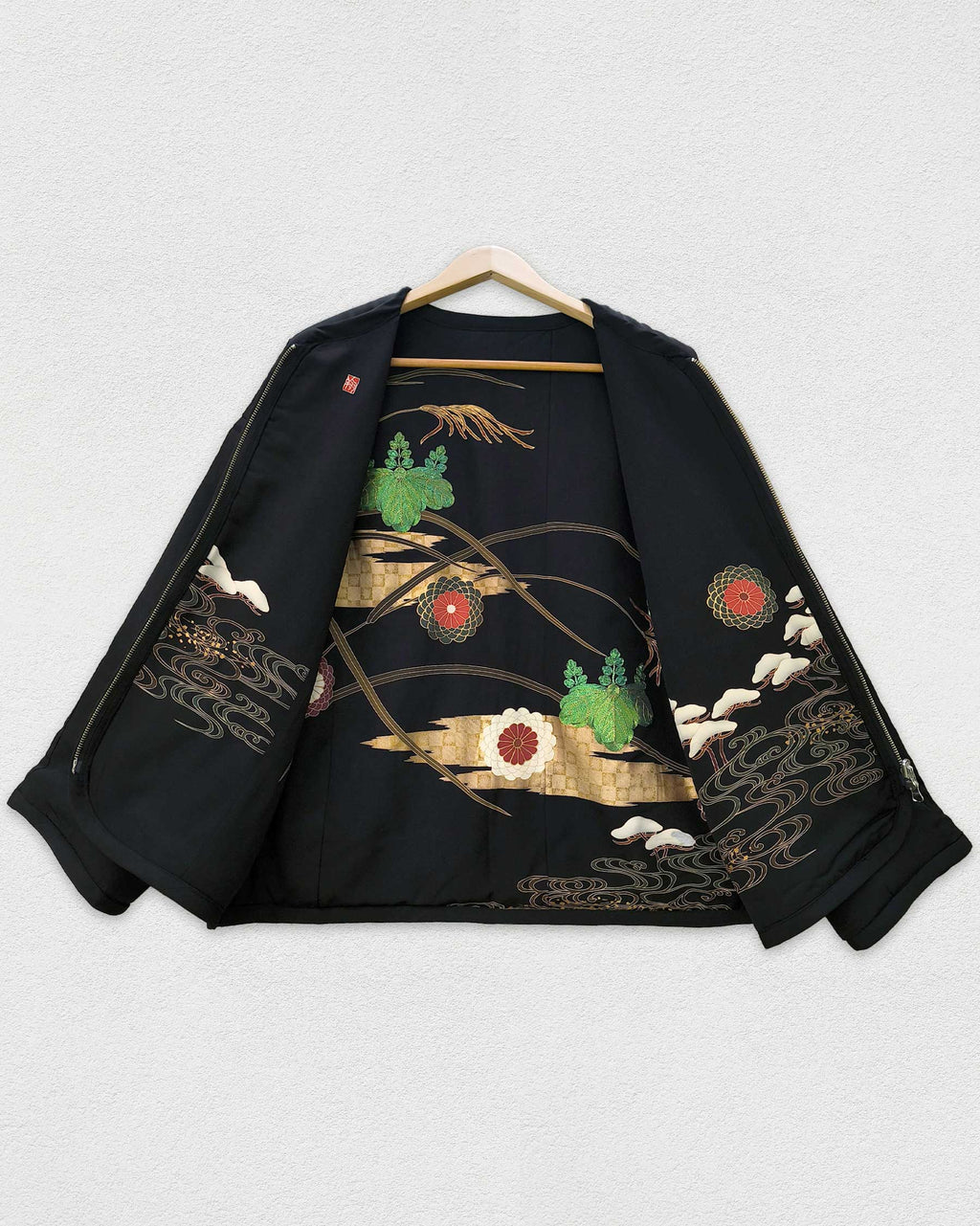 Reversible Black Quilted Jacket, Paulownia