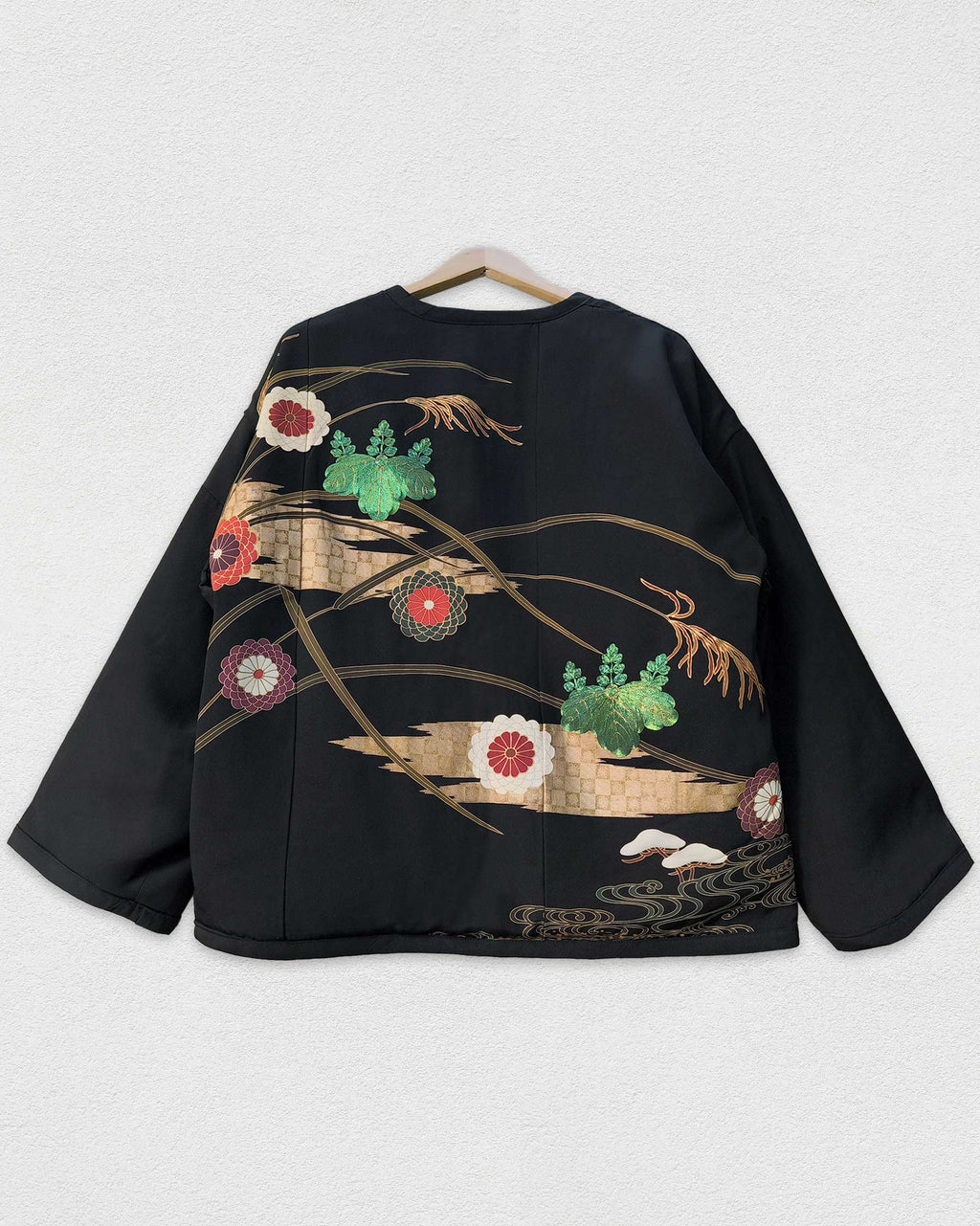 Reversible Black Quilted Jacket, Paulownia
