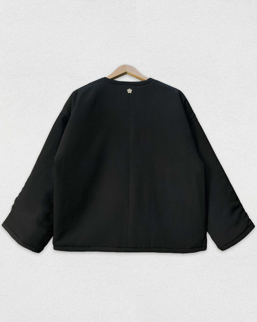 Reversible Black Quilted Jacket, Paulownia