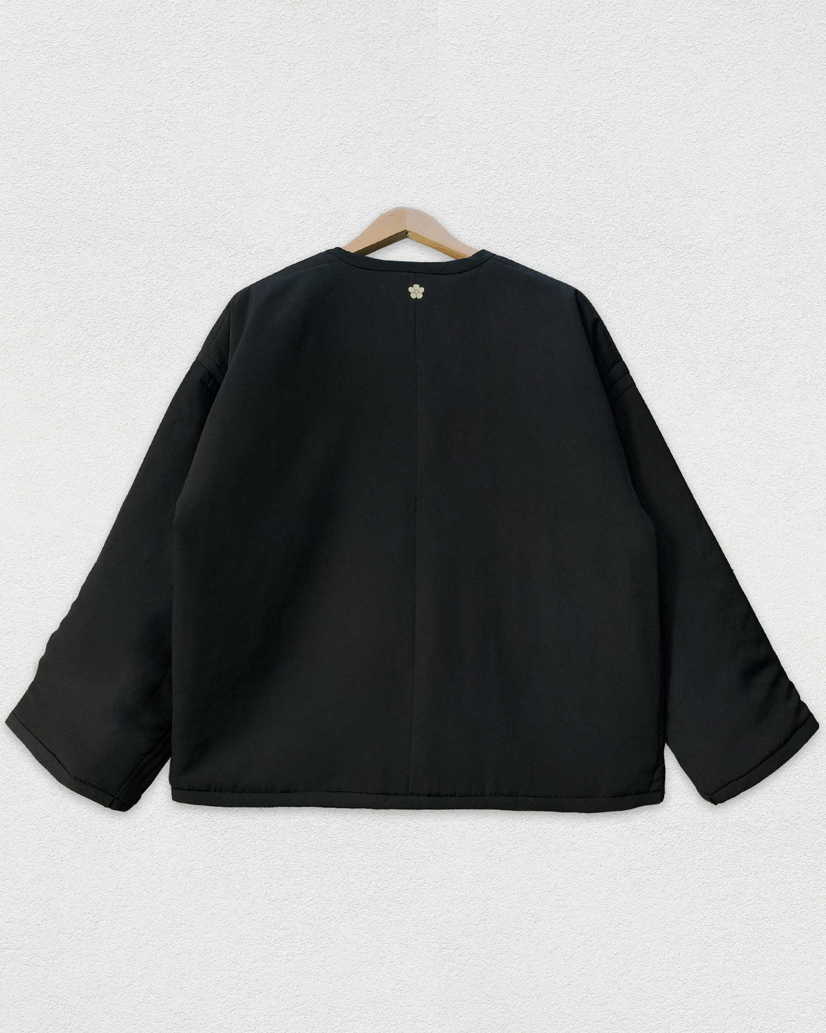 Reversible Black Quilted Jacket, Paulownia