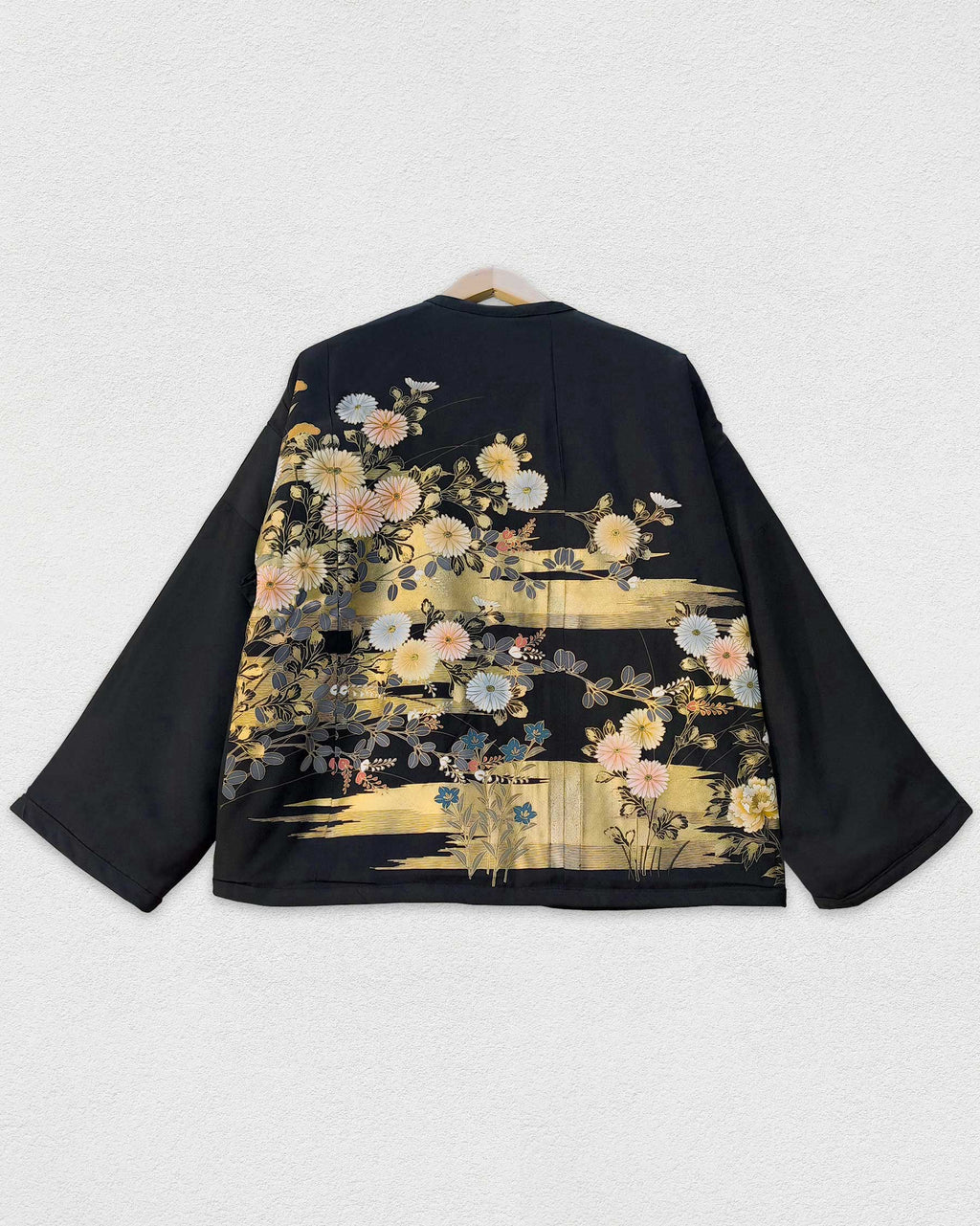 Reversible Black Quilted Jacket, Peony