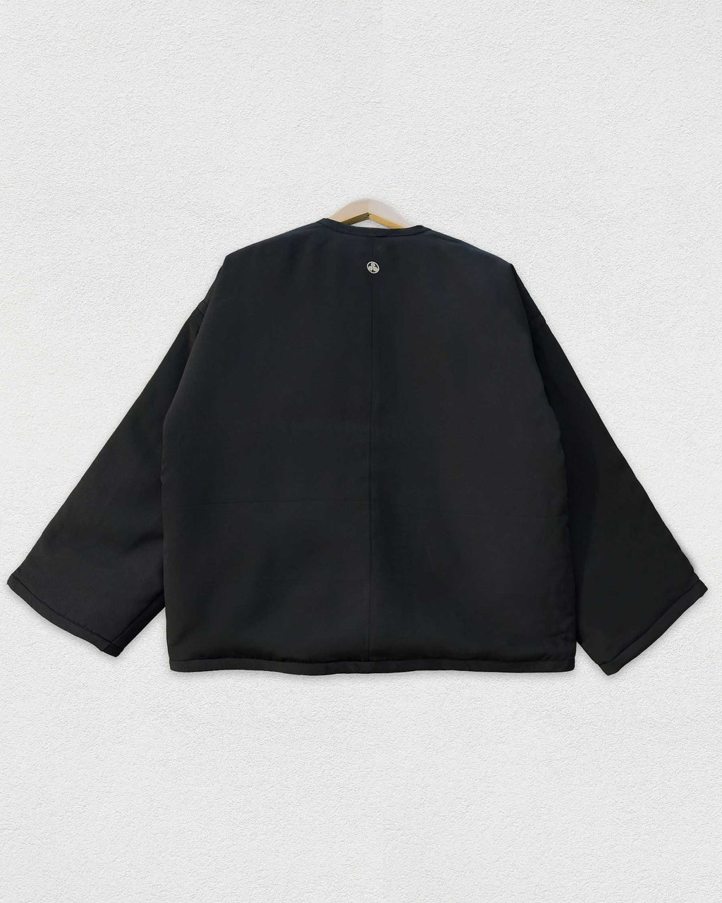 Reversible Black Quilted Jacket, Peony