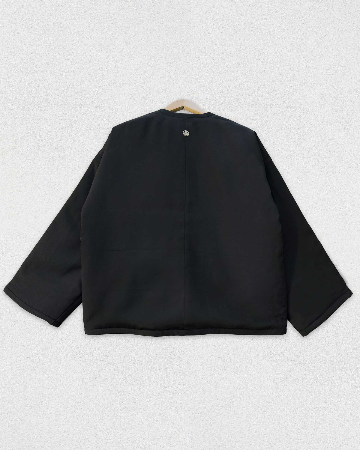 Reversible Black Quilted Jacket, Peony