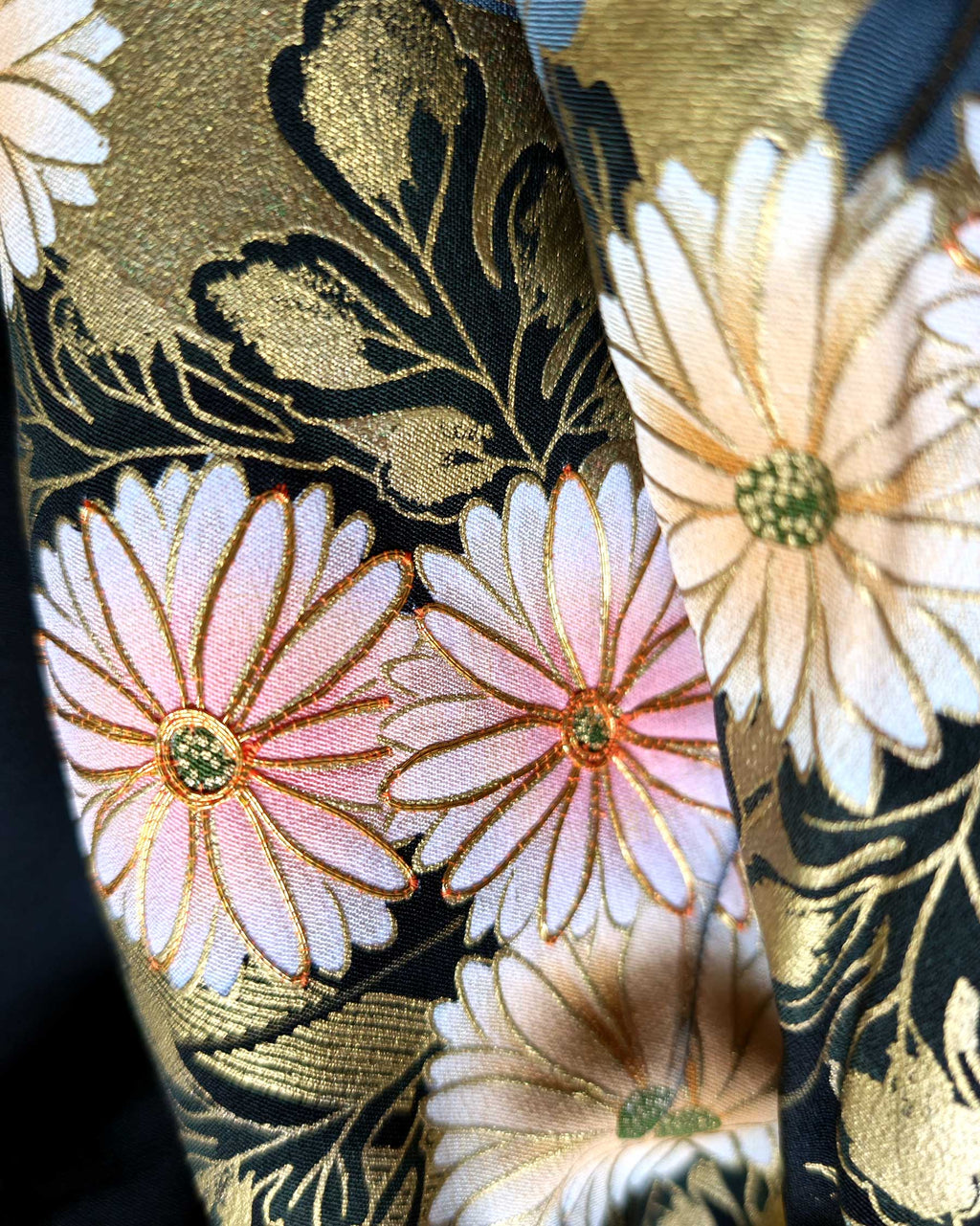 Reversible Black Quilted Jacket, Peony